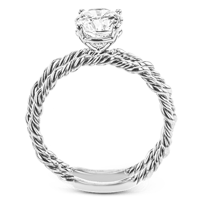 Twist Wedding Set Rings in 18K gold - Simon G. Jewelry