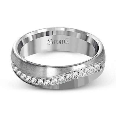 Wedding Band in 18k Gold with Diamonds - Simon G. Jewelry