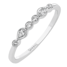 Wedding Band in 18k Gold with Diamonds - Simon G. Jewelry