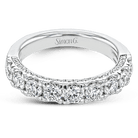 Wedding Band in 18k Gold with Diamonds - Simon G. Jewelry