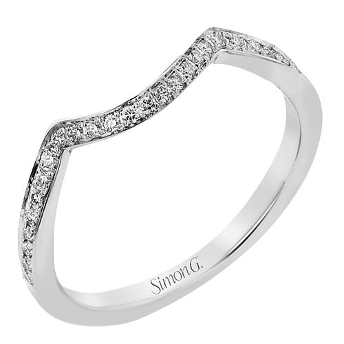 Wedding Band in 18k Gold with Diamonds - Simon G. Jewelry