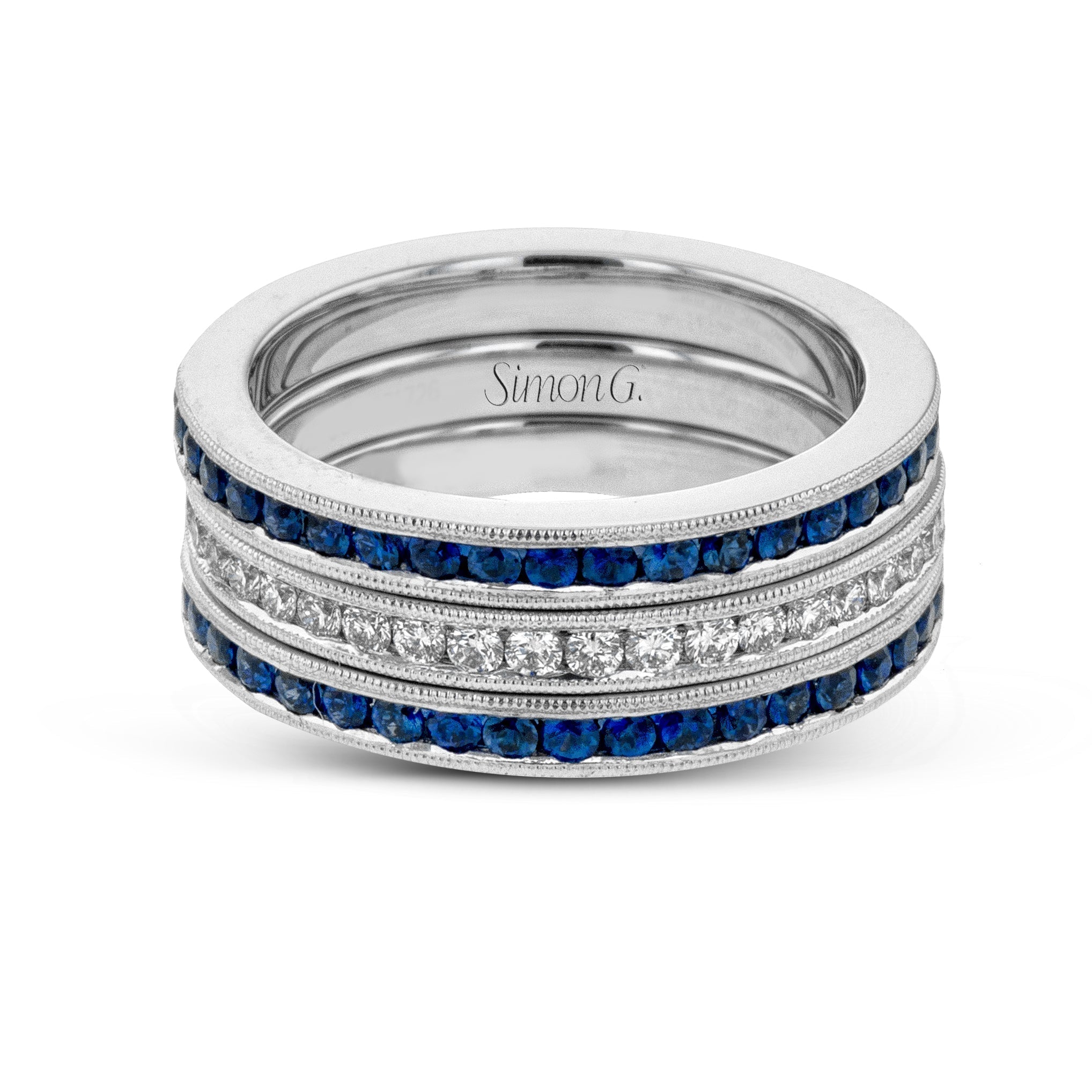 Wedding Band Set In 18k Gold With Diamonds - Simon G. Jewelry