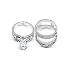 Wedding Set in 18k Gold with Diamonds - Simon G. Jewelry