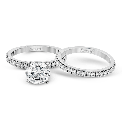 Wedding Set in 18k Gold with Diamonds - Simon G. Jewelry