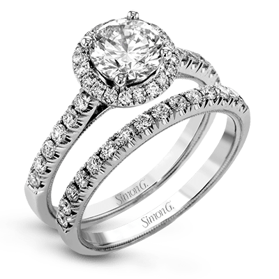 Wedding Set in 18k Gold with Diamonds - Simon G. Jewelry