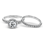 Wedding Set in 18k Gold with Diamonds - Simon G. Jewelry